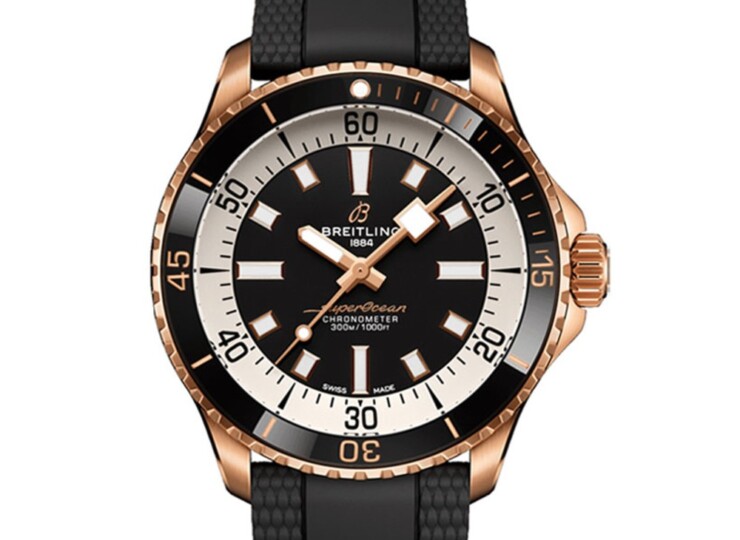 BREITLING スーパーオーシャン オートマチック 42 ブラック文字盤 18Kレッドゴールド R17375211B1S1