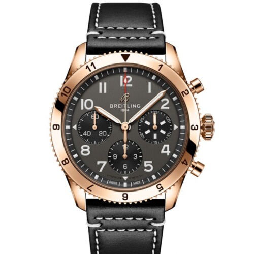BREITLING クラシック アヴィ クロノグラフ 42 P-51 マスタング ブラック文字盤 18Kレッドゴールド R233801A1B1X1