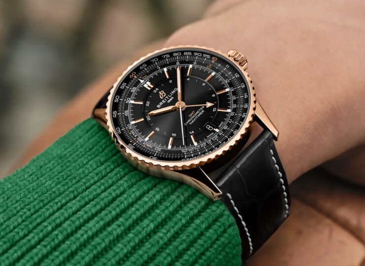 BREITLING ナビタイマー オートマチック GMT 41 ジャパン リミテッド ブラック文字盤 R323101A1B1P1