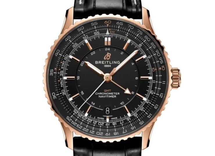 BREITLING ナビタイマー オートマチック GMT 41 ジャパン リミテッド ブラック文字盤 R323101A1B1P1