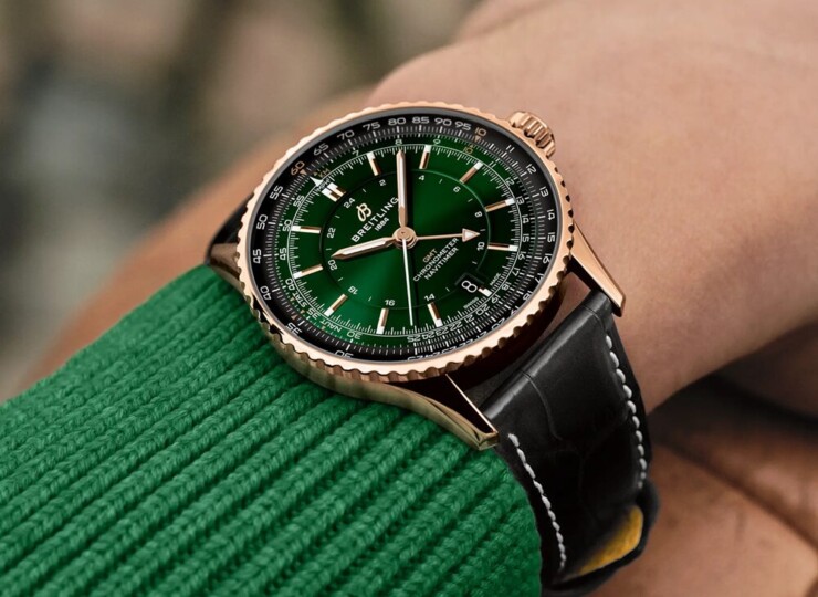 BREITLING ナビタイマー オートマチック GMT 41 グリーン文字盤 R32310251L1P1