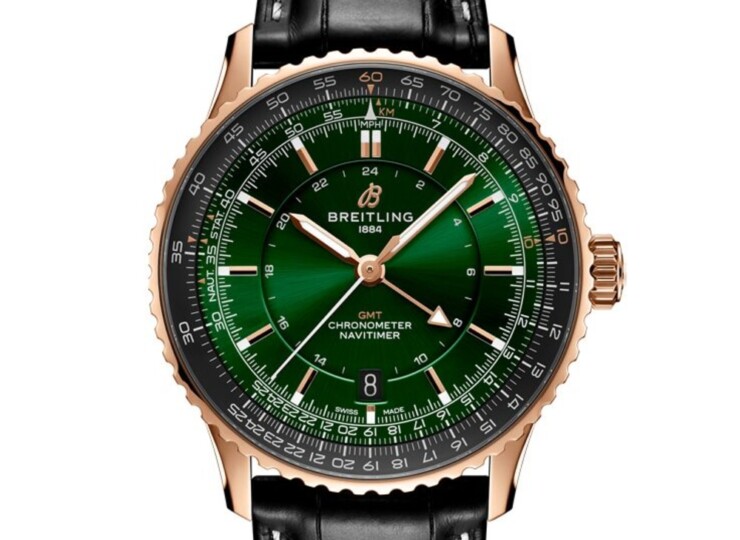BREITLING ナビタイマー オートマチック GMT 41 グリーン文字盤 R32310251L1P1