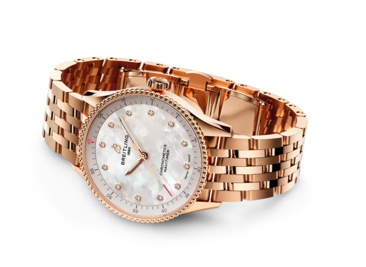 BREITLING ナビタイマー 32 マザーオブパール文字盤 18Kレッドゴールド R77320E61A1R1