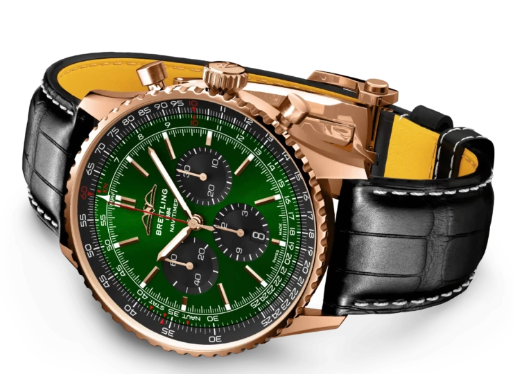 BREITLING ナビタイマー B01 クロノグラフ 46 グリーン文字盤 18Kレッドゴールド RB0137241L1P1