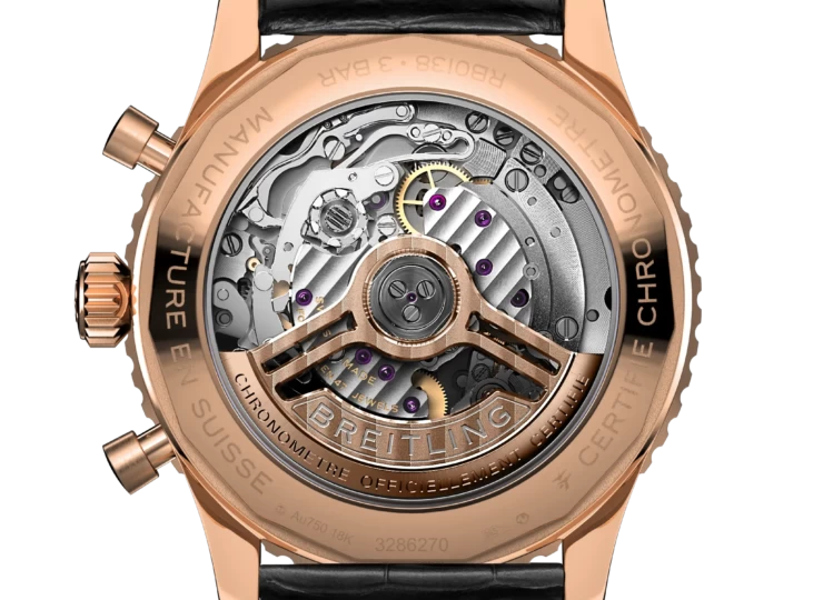BREITLING ナビタイマー B01 クロノグラフ 43 ブラック文字盤 レザーストラップ RB0138211B1P1