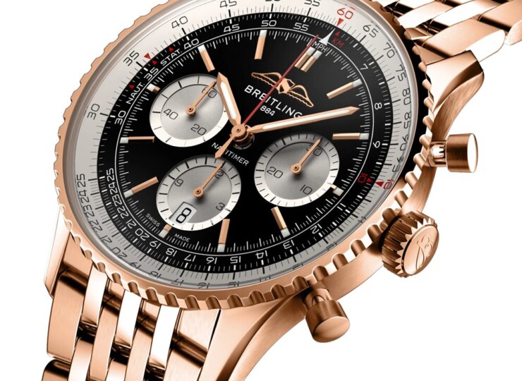 BREITLING ナビタイマー B01 クロノグラフ 43 ブラック文字盤 18Kレッドゴールド RB0138211B1R1