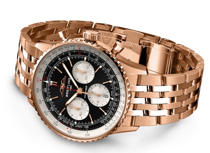 BREITLING ナビタイマー B01 クロノグラフ 43 ブラック文字盤 18Kレッドゴールド RB0138211B1R1