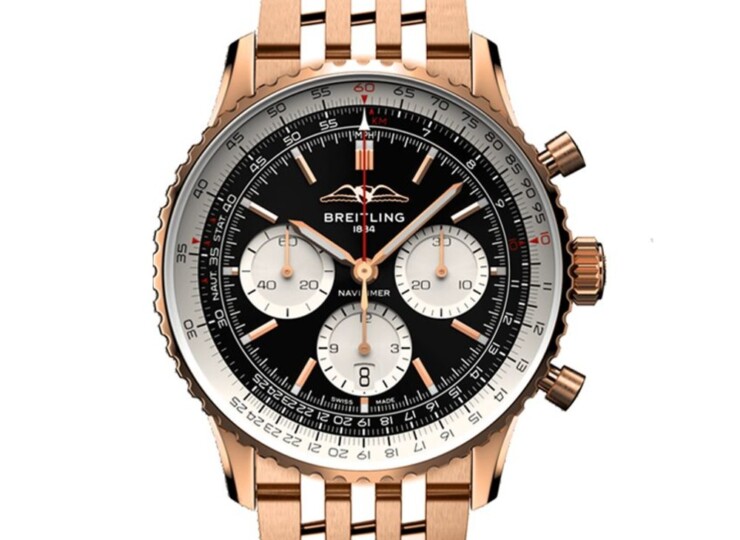 BREITLING ナビタイマー B01 クロノグラフ 43 ブラック文字盤 18Kレッドゴールド RB0138211B1R1