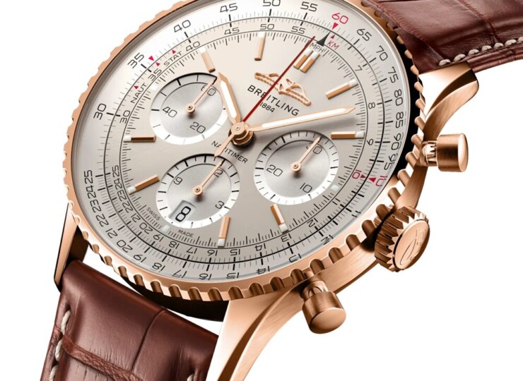 BREITLING ナビタイマー B01 クロノグラフ 41 クリーム文字盤 18Kレッドゴールド RB0139211G1P1
