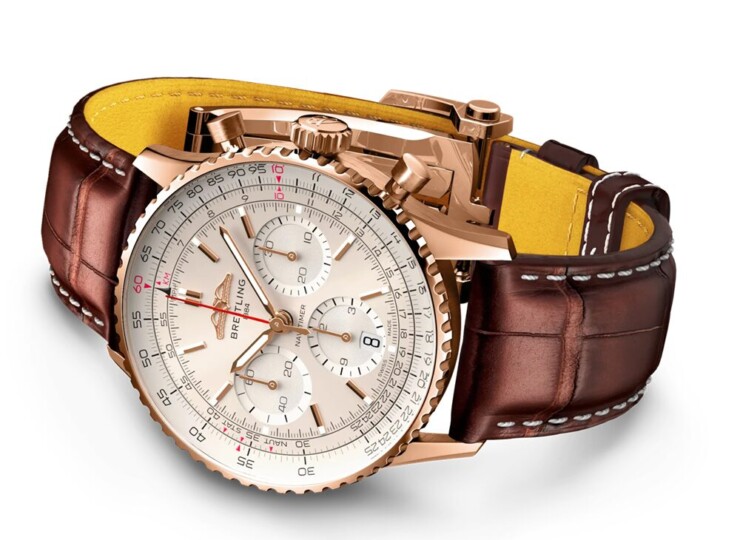 BREITLING ナビタイマー B01 クロノグラフ 41 クリーム文字盤 18Kレッドゴールド RB0139211G1P1