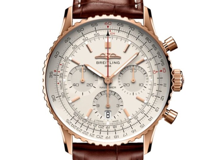 BREITLING ナビタイマー B01 クロノグラフ 41 クリーム文字盤 18Kレッドゴールド RB0139211G1P1