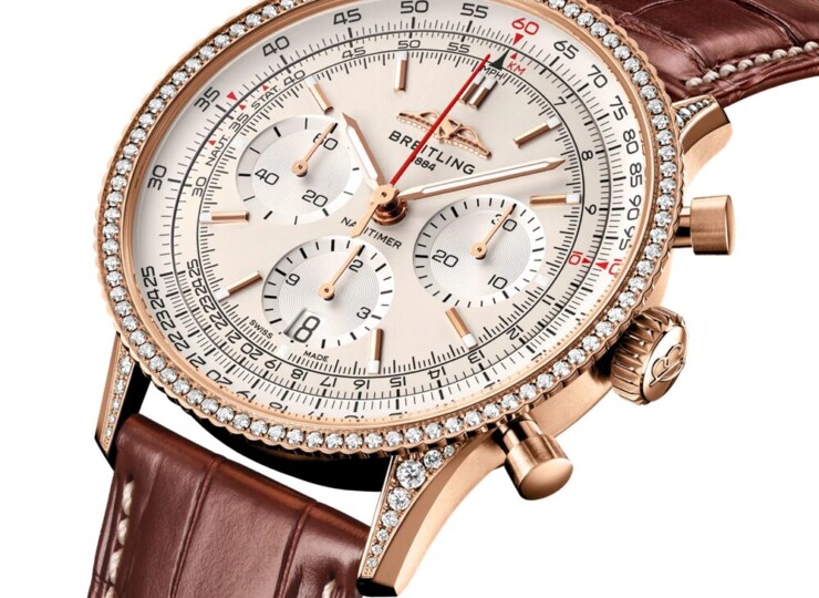 BREITLING ナビタイマー B01 クロノグラフ 41 クリーム文字盤 18Kレッドゴールド(装飾付き) RB0139631G1P1
