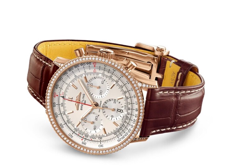 BREITLING ナビタイマー B01 クロノグラフ 41 クリーム文字盤 18Kレッドゴールド(装飾付き) RB0139631G1P1