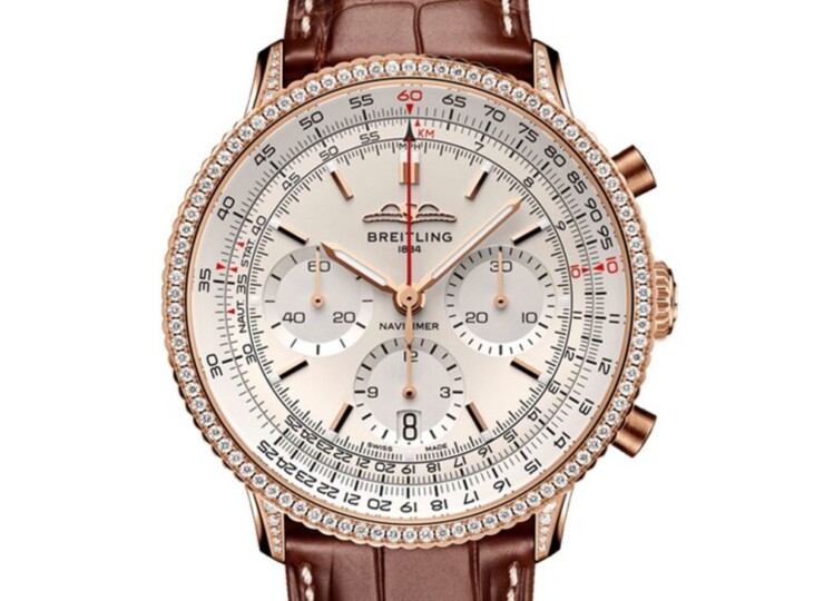 BREITLING ナビタイマー B01 クロノグラフ 41 クリーム文字盤 18Kレッドゴールド(装飾付き) RB0139631G1P1