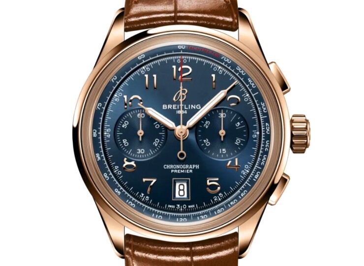 BREITLING プレミエ B01 クロノグラフ 42 ブルー文字盤 18Kレッドゴールド RB0145171C1P1