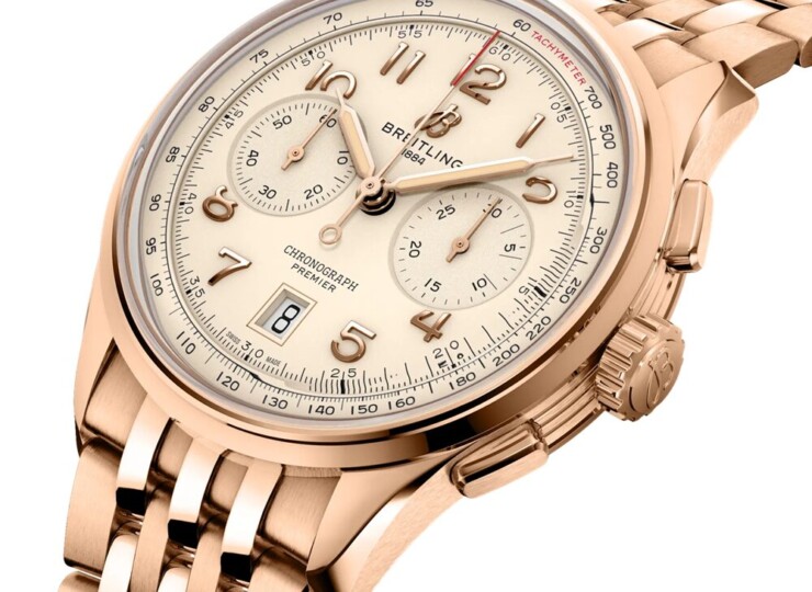 BREITLING プレミエ B01 クロノグラフ 42 クリーム文字盤 18Kレッドゴールド RB0145371G1R1