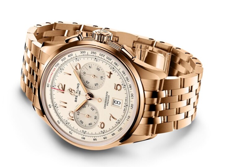 BREITLING プレミエ B01 クロノグラフ 42 クリーム文字盤 18Kレッドゴールド RB0145371G1R1