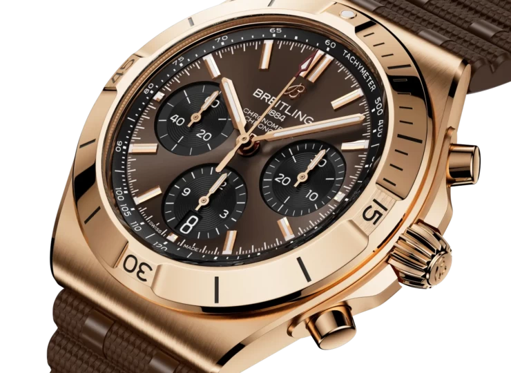 BREITLING クロノマット B01クロノグラフ42 ブラウン文字盤 ラバーストラップ RB0158101Q1S1