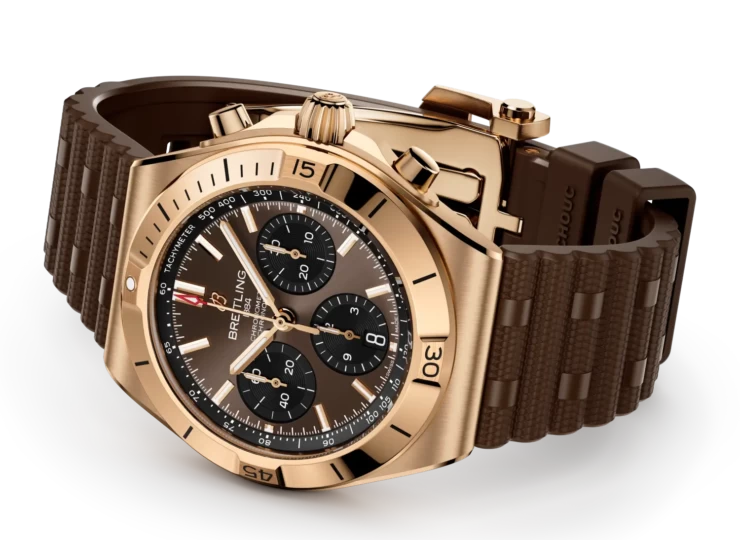 BREITLING クロノマット B01クロノグラフ42 ブラウン文字盤 ラバーストラップ RB0158101Q1S1