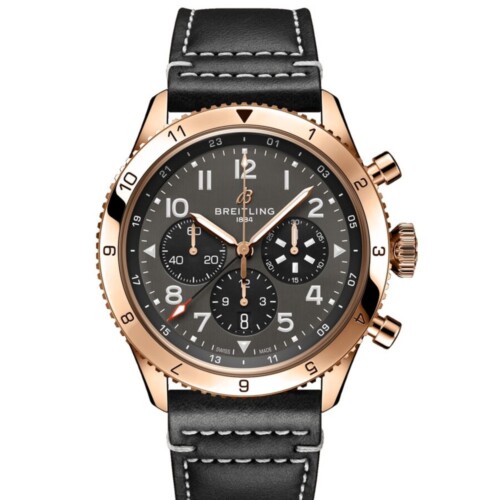 スーパー アヴィ B04 クロノグラフ GMT 46 P-51 マスタング ブラック文字盤 18Kレッドゴールド