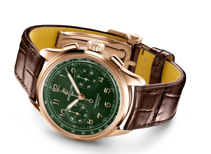 BREITLING プレミエ B09 クロノグラフ 40 グリーン文字盤 RB0930361L1P1