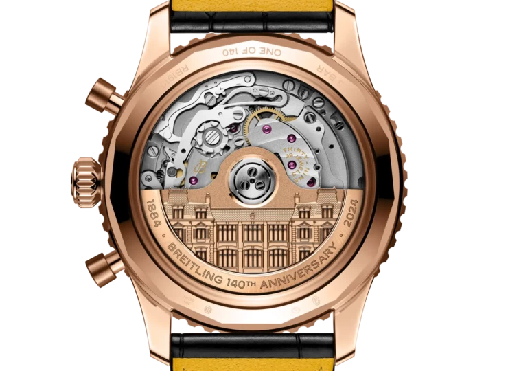 BREITLING ナビタイマー B19 クロノグラフ 43 パーペチュアルカレンダー 140周年アニバーサリー ゴールド文字盤 RB19101A1H1P1