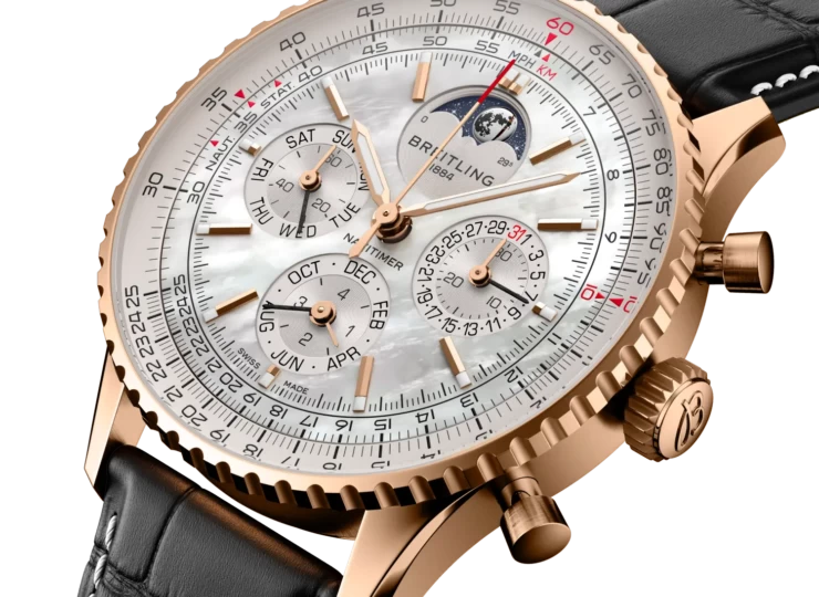BREITLING ナビタイマー B19 クロノグラフ 43 パーペチュアルカレンダー ジャパン リミテッド マザーオブパール文字盤 RB19201A1A1P1