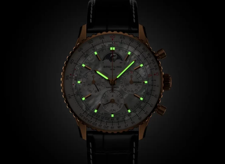 BREITLING ナビタイマー B19 クロノグラフ 43 パーペチュアルカレンダー ジャパン リミテッド マザーオブパール文字盤 RB19201A1A1P1