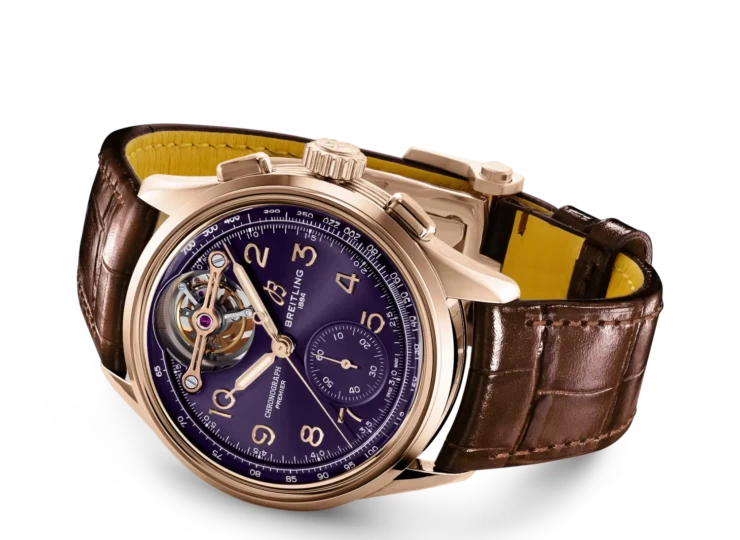 BREITLING プレミエ B21 クロノグラフ トゥールビヨン 42 リミテッド エディション パープル文字盤 RB21203A1Q1P1