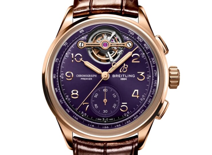 BREITLING プレミエ B21 クロノグラフ トゥールビヨン 42 リミテッド エディション パープル文字盤 RB21203A1Q1P1