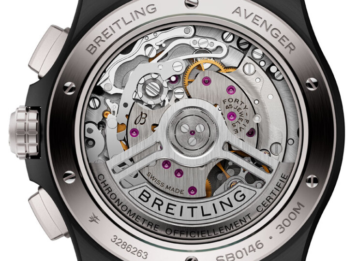 BREITLING アベンジャー B01 クロノグラフ 42 ナイト ミッション ターコイズ文字盤 SB0146101L1X1