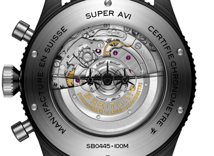 BREITLING スーパー アヴィ B04 クロノグラフ GMT 46 モスキート ナイトファイター ブラック文字盤 SB04451A1B1X1