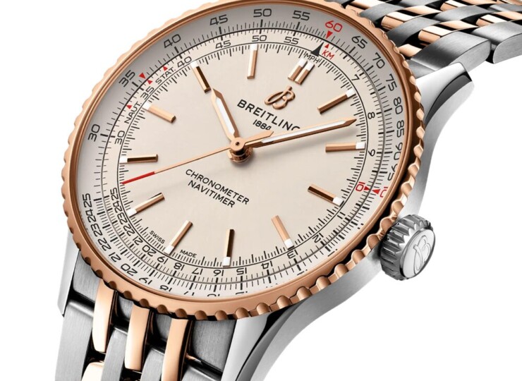 BREITLING ナビタイマー オートマチック 41 クリーム文字盤 ステンレススティール & 18Kレッドゴールド U17329F41G1U1