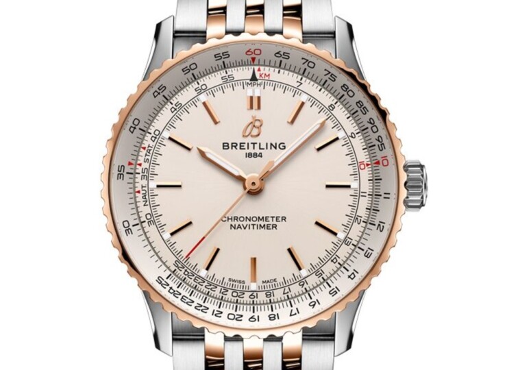 BREITLING ナビタイマー オートマチック 41 クリーム文字盤 ステンレススティール & 18Kレッドゴールド U17329F41G1U1