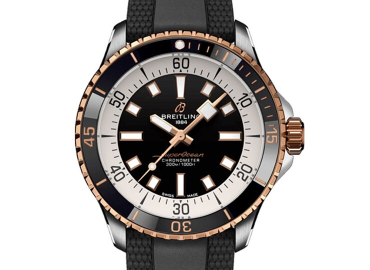 BREITLING スーパーオーシャン オートマチック 42 ブラック文字盤 ステンレススティール & 18Kレッドゴールド U17375211B1S1