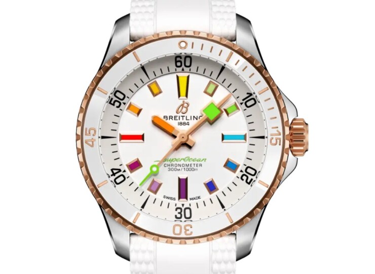BREITLING スーパーオーシャン オートマチック 36 ホワイト文字盤 ステンレススティール & 18Kレッドゴールド U17377211A1S1