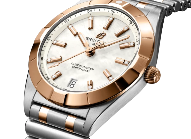 BREITLING クロノマット 32 マザーオブパール文字盤 ステンレススティール & 18Kレッドゴールド U77310101A2U1