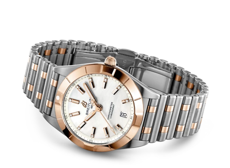 BREITLING クロノマット 32 マザーオブパール文字盤 ステンレススティール & 18Kレッドゴールド U77310101A2U1