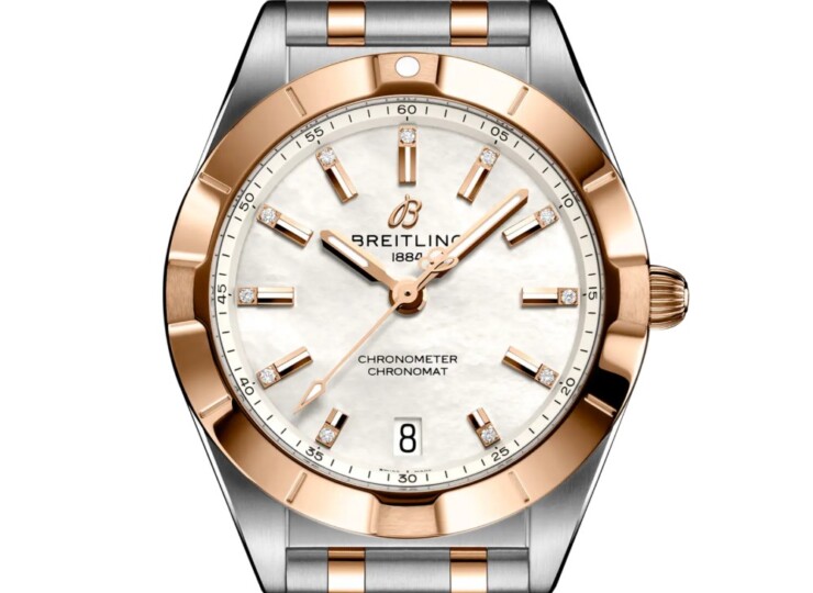 BREITLING クロノマット 32 マザーオブパール文字盤 ステンレススティール & 18Kレッドゴールド U77310101A2U1