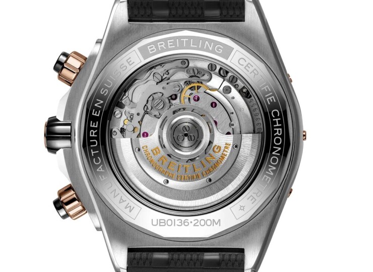 BREITLING スーパー クロノマット B01 44 ブラック文字盤 ステンレススティール & 18Kレッドゴールド UB0136251B1S1