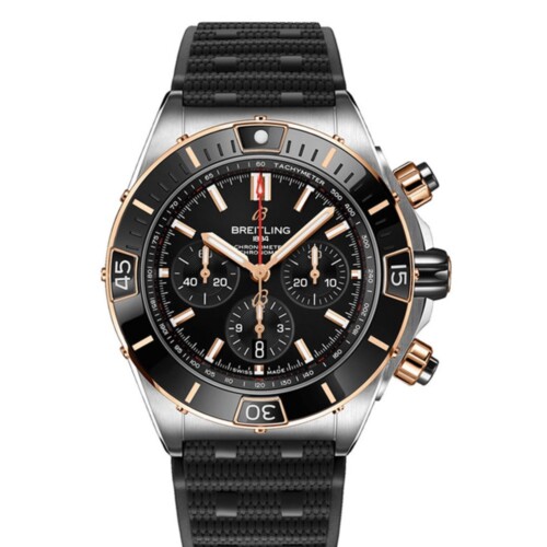 BREITLING スーパー クロノマット B01 44 ブラック文字盤 ステンレススティール & 18Kレッドゴールド UB0136251B1S1