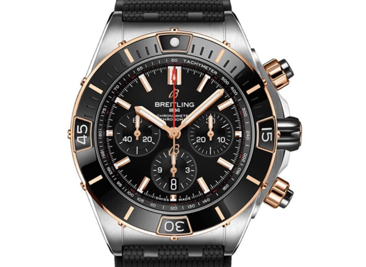 BREITLING スーパー クロノマット B01 44 ブラック文字盤 ステンレススティール & 18Kレッドゴールド UB0136251B1S1