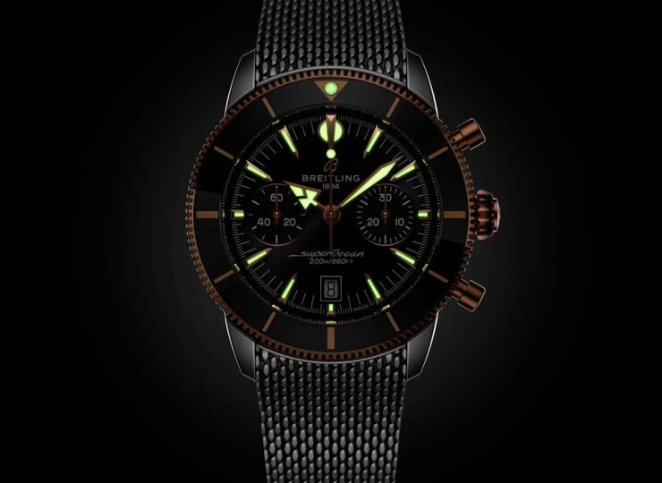 BREITLING スーパーオーシャン ヘリテージ B01 クロノグラフ 42 ブラック文字盤 UB0156H11B1A1