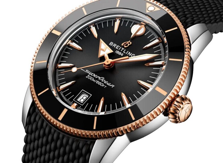 BREITLING スーパーオーシャン ヘリテージ B31 オートマチック 42 ブラック文字盤 ステンレススティール & 18Kレッドゴールド UB3111241B1S1