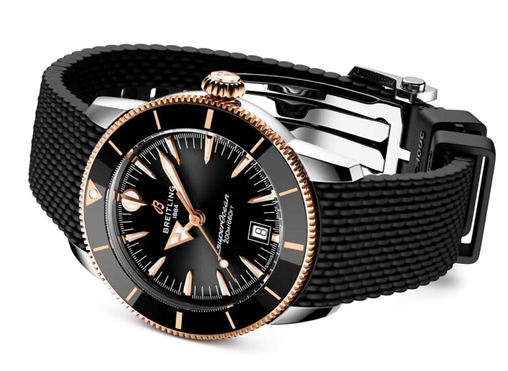 BREITLING スーパーオーシャン ヘリテージ B31 オートマチック 42 ブラック文字盤 ステンレススティール & 18Kレッドゴールド UB3111241B1S1