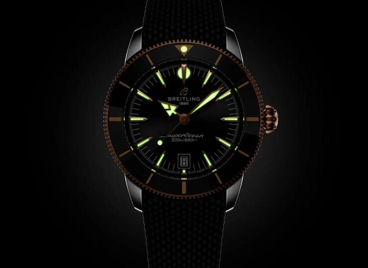 BREITLING スーパーオーシャン ヘリテージ B31 オートマチック 42 ブラック文字盤 ステンレススティール & 18Kレッドゴールド UB3111241B1S1