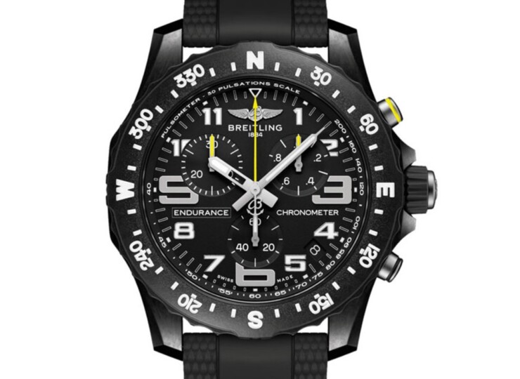 BREITLING エンデュランス プロ 44 ブラック文字盤 ブラック・ラバー・ストラップ X82310E51B1S2