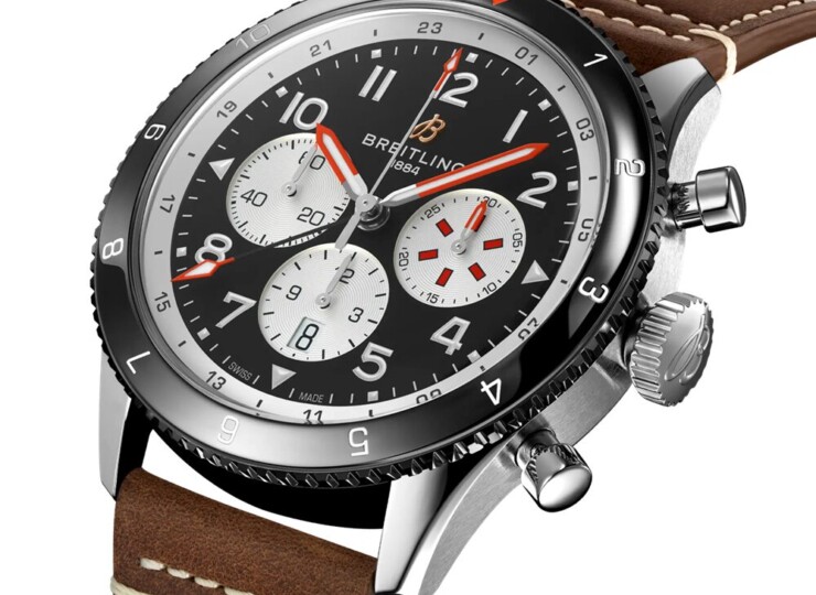 BREITLING スーパー アヴィ B04 クロノグラフ GMT 46 モスキート ブラック文字盤 YB04451A1B1X1