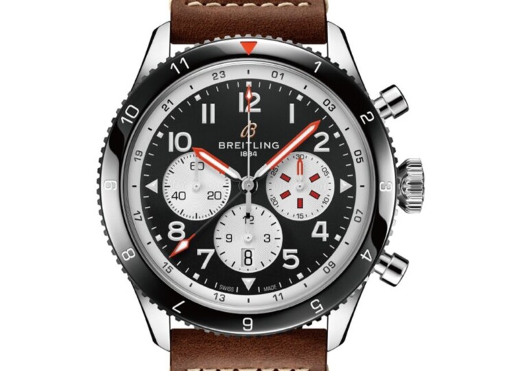 BREITLING スーパー アヴィ B04 クロノグラフ GMT 46 モスキート ブラック文字盤 YB04451A1B1X1
